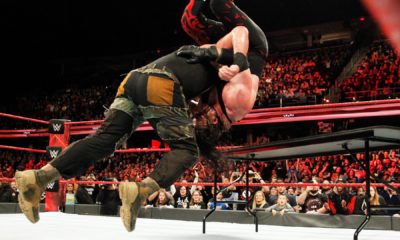 WWE Raw Braun Strowman Kane Table
