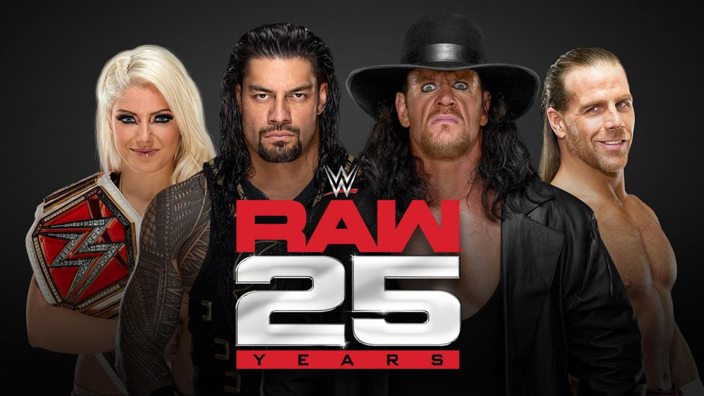 WWE Raw 25 Alexa Bliss Roman Reigns The Undertaker Shawn Michaels