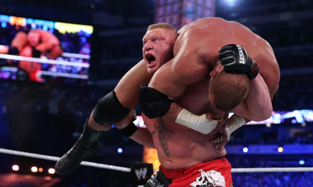 Brock Lesnar F5 Triple H WWE WrestleMania