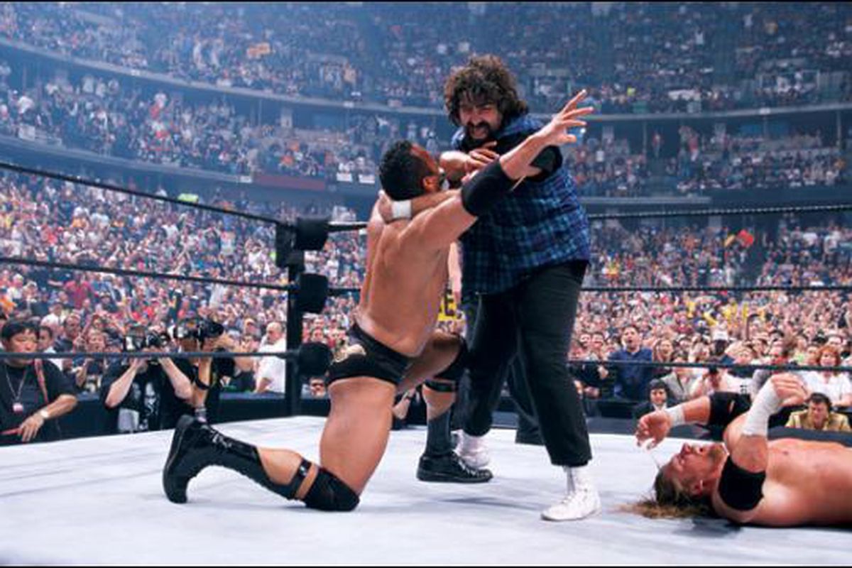 WrestleMania 16 The Rock Mick Foley Triple H