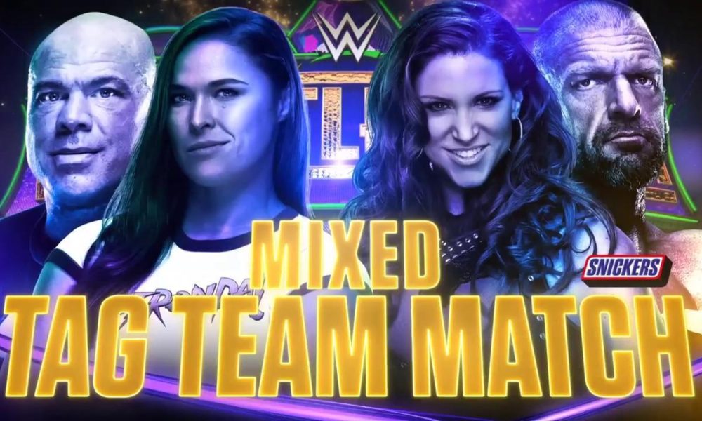 WrestleMania 34 Kurt Angle Ronda Rousey Stephanie McMahon Triple H