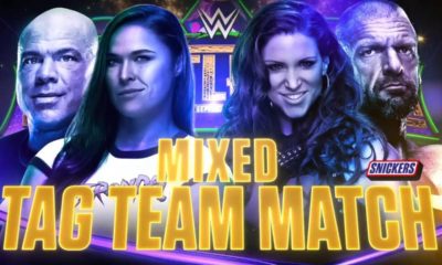 WrestleMania 34 Kurt Angle Ronda Rousey Stephanie McMahon Triple H