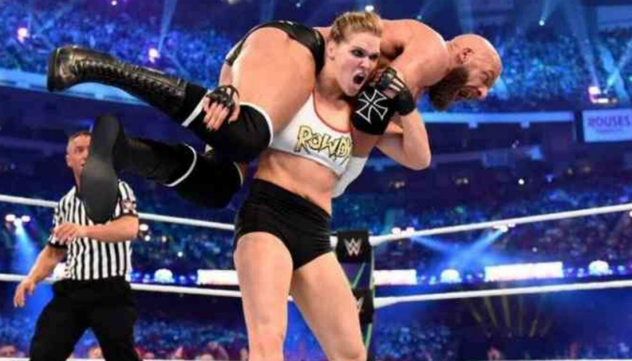 Ronda Rousey Triple H Intergender Wrestling