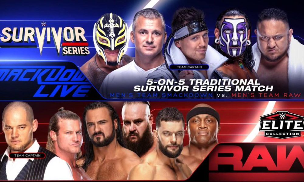 WWE Survivor Series 2018 Rey Mysterio Shane McMahon The Miz Jeff Hardy Samoa Joe Baron Corbin Dolph Ziggler DrewMcIntyre Braun Strowman Finn Balor Bobby Lashley