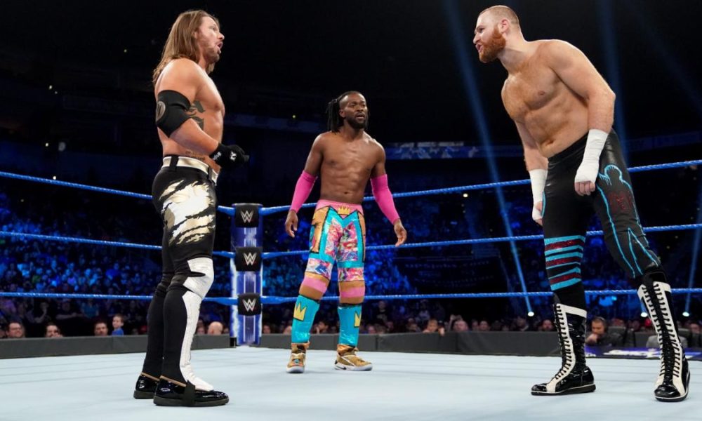 WWE Smackdown Live AJ Styles Kofi Kingston Sami Zayn