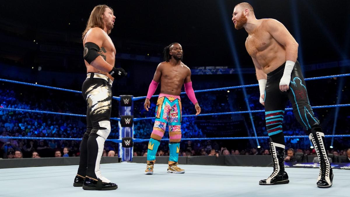 WWE Smackdown Live AJ Styles Kofi Kingston Sami Zayn