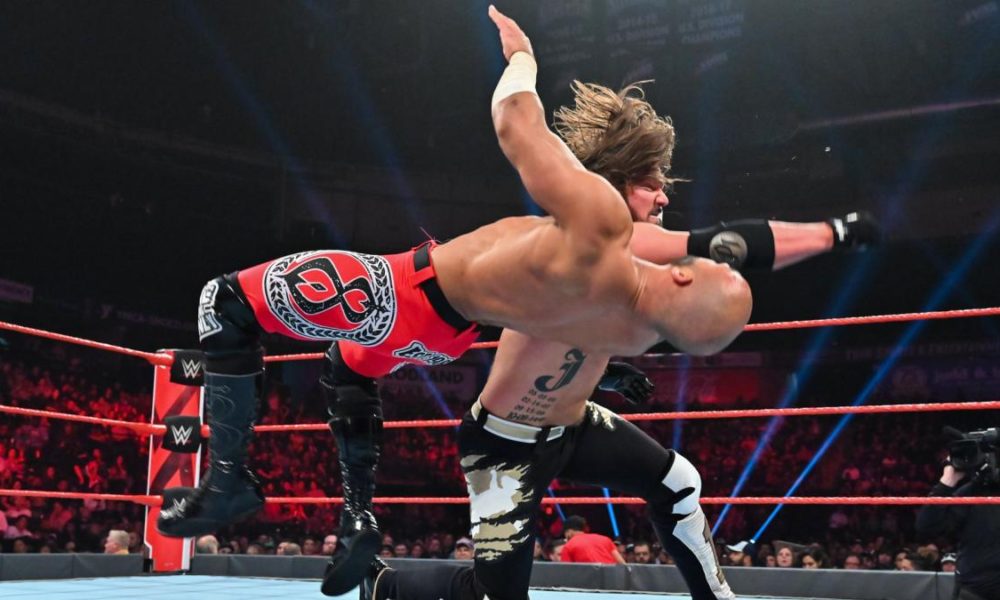 WWE RAW AJ Styles vs Ricochet