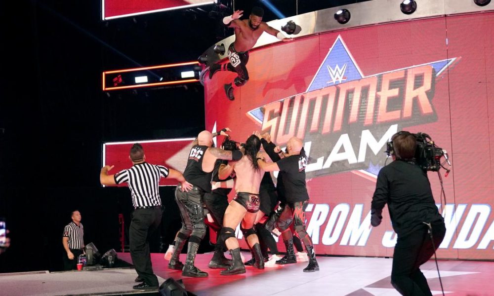 WWE RAW Cedric Alexander Dive