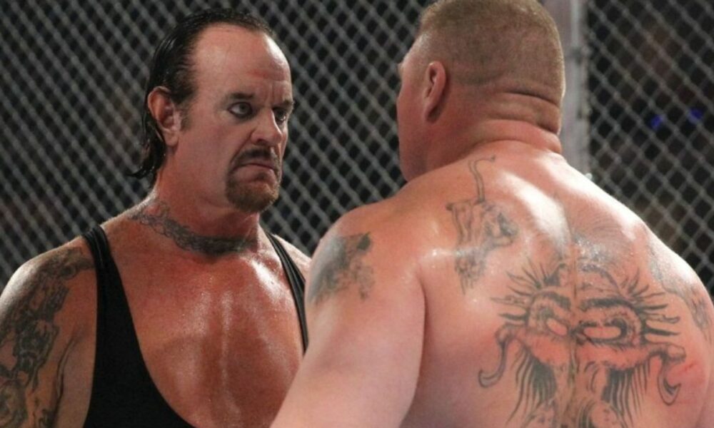 The Undertaker Brock Lesnar WWE Hell In A Cell