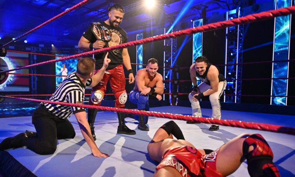 WWE Raw Andrade Austin Theory Angel Garza Akira Tozawa