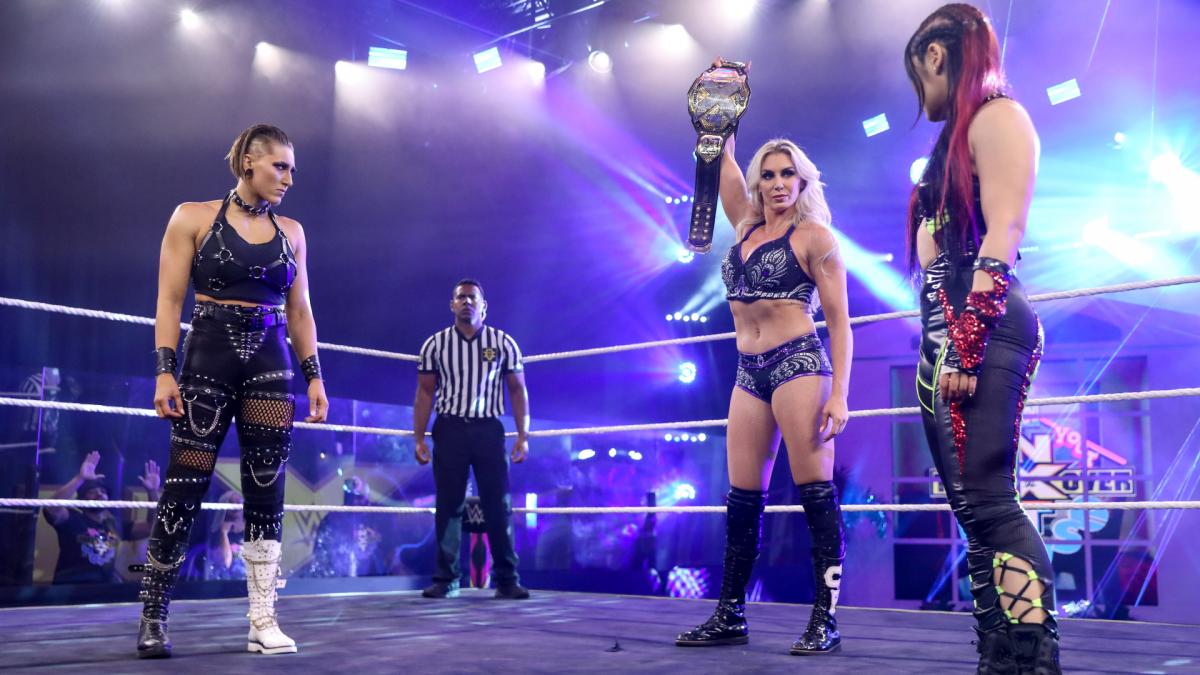 Charlotte Flair NXT Championship Io Shirai Rhea Ripley