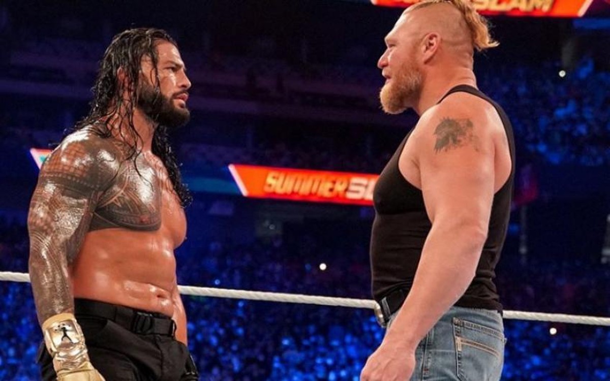 Roman Reigns Brock Lesnar WWE WrestleMania 38