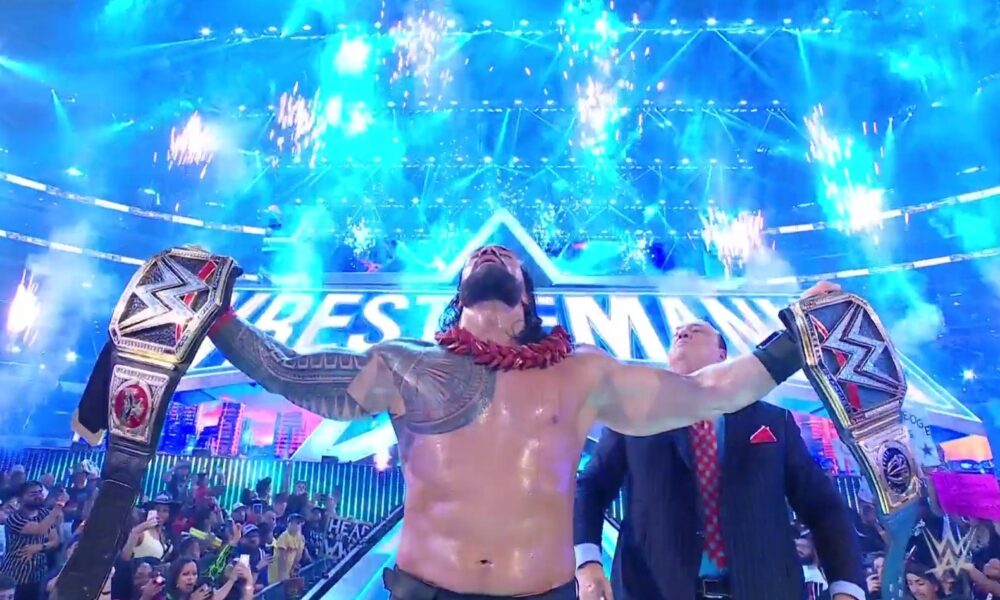 WWE WrestleMania 38 Roman Reigns Double Champ