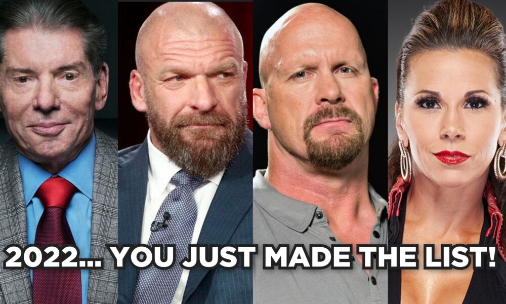 2022 You Just Made The List Vince McMahon Triple H Steve Austin Mickie James