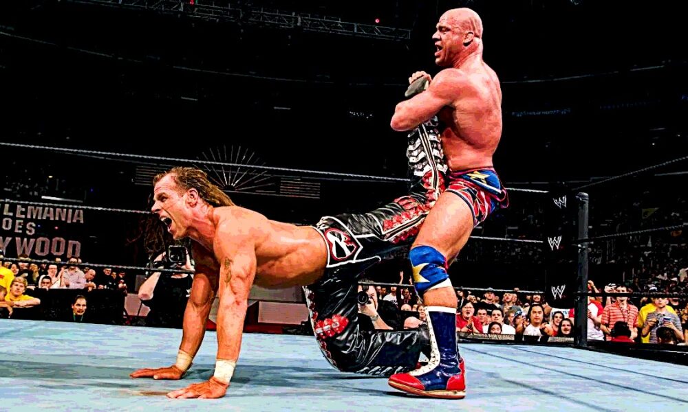 Shawn Michaels Kurt Angle WrestleMania 21
