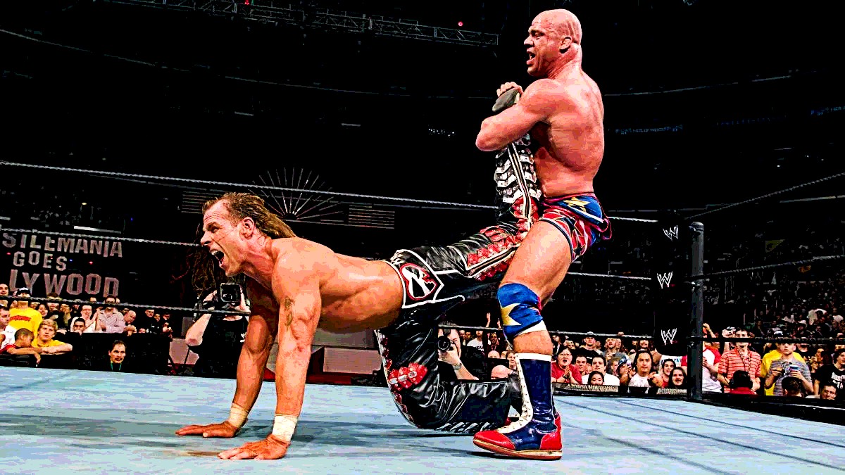 Shawn Michaels Kurt Angle WrestleMania 21